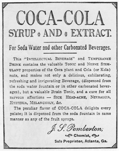 advertisement for Coca Cola, classic