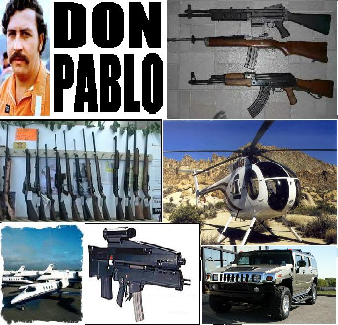 Pablo Escoboar and the paraphernalia of narcotrafficking